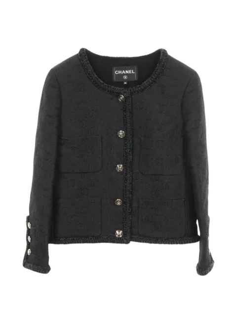 CHANEL Pre-Owned chaqueta con botones CC en relieve 1986-1988