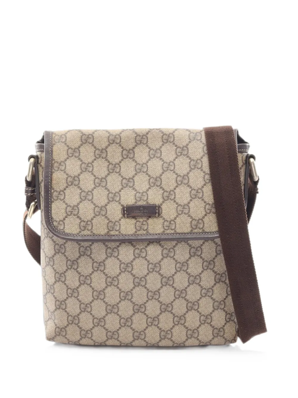 Gucci Pre-Owned 2000s GG Supreme canvas shoulder bag - Nude