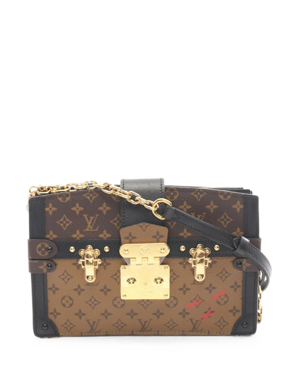 Louis Vuitton Pre-Owned 2021 Monogram Reverse Trunk Clutch shoulder bag - Marrone