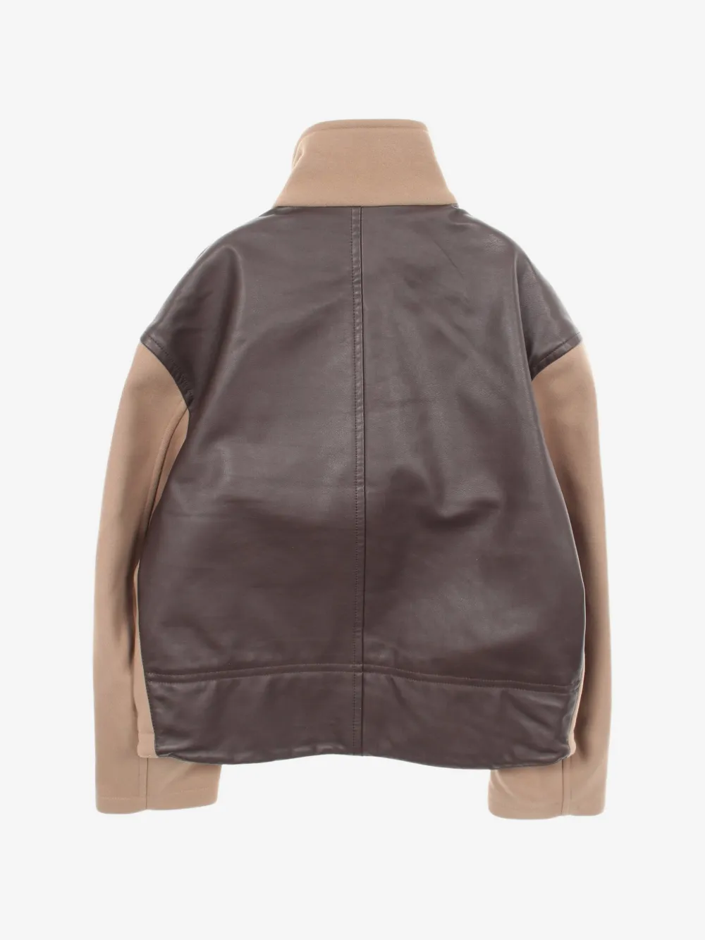 2010s leather-trim wool jacket — Image 3