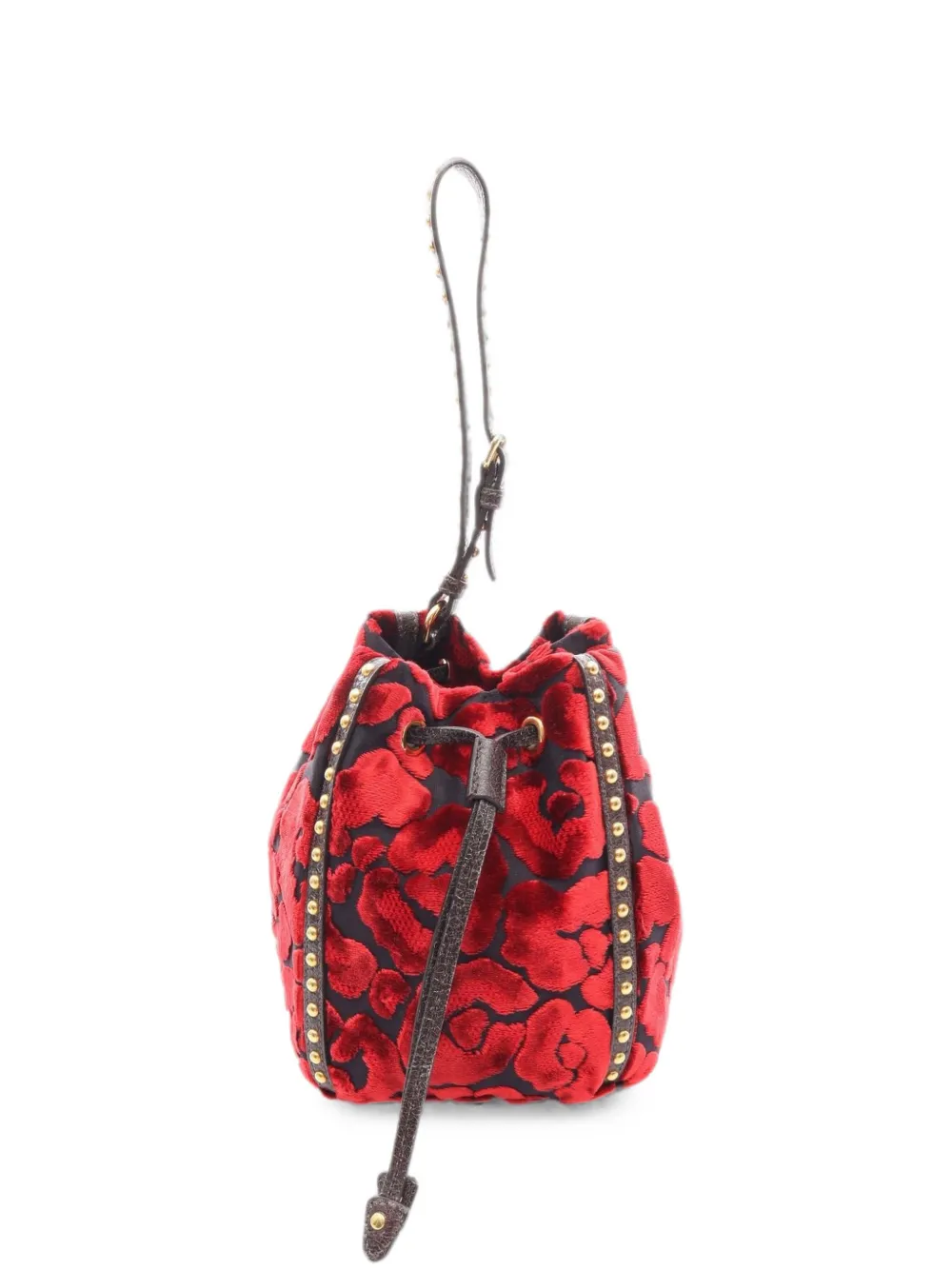 Prada Pre-Owned 2010s floral-print studded handbag - Rot
