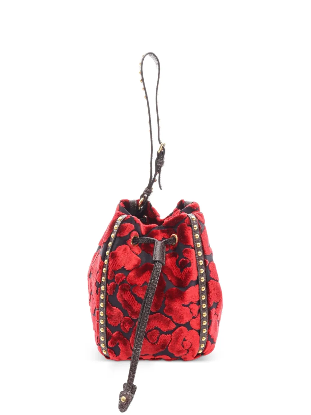 Prada Pre-Owned 2010s floral-print studded handbag - Rosso