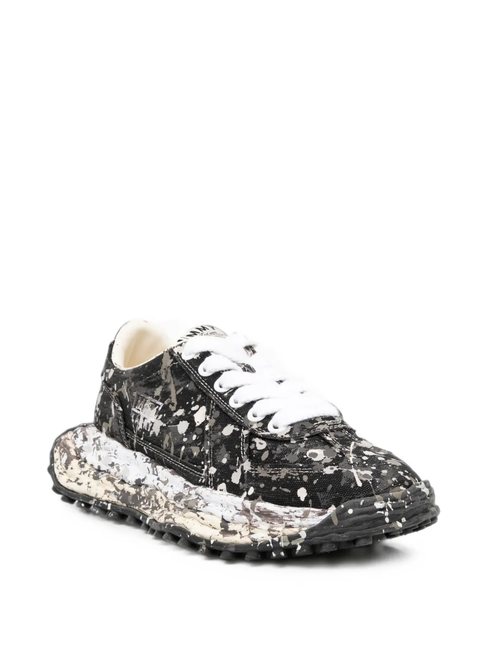 Maison MIHARA YASUHIRO paint-splatter sneakers Zwart