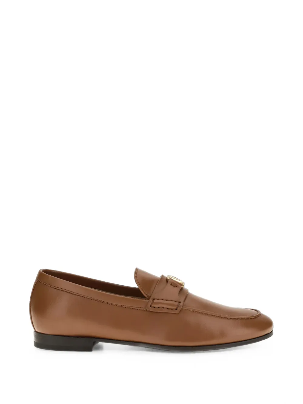 Valentino Garavani VLogo Signature leather loafers - Marrone