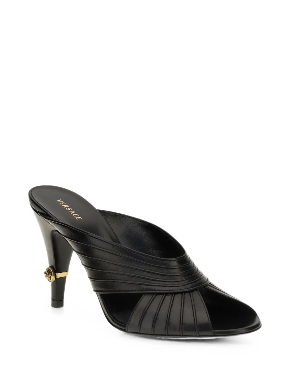 Versace Gianni nappa mules 90 mm Zwart
