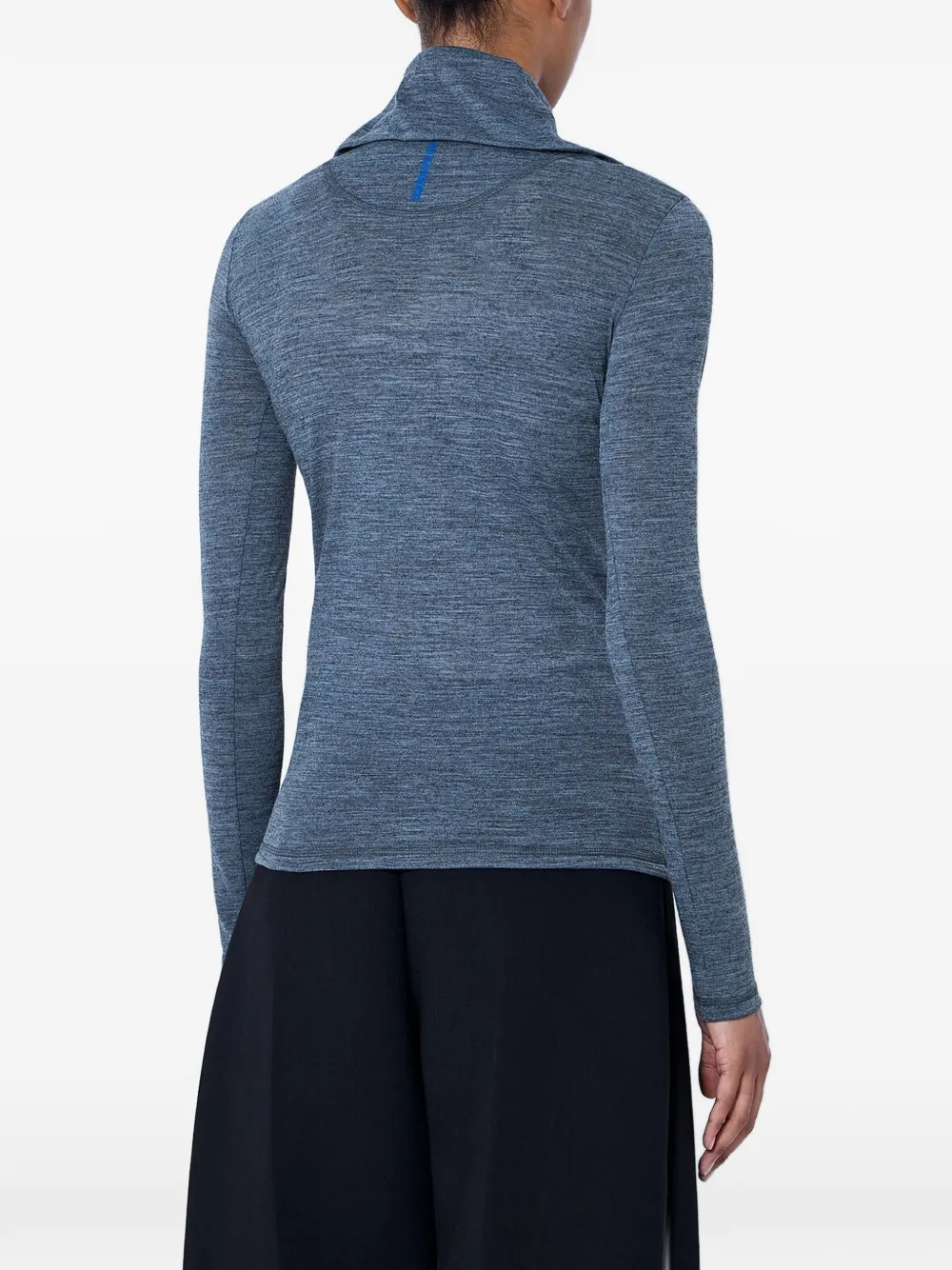 Jil Sander Fijngebreide polotop met kwartrits Grijs