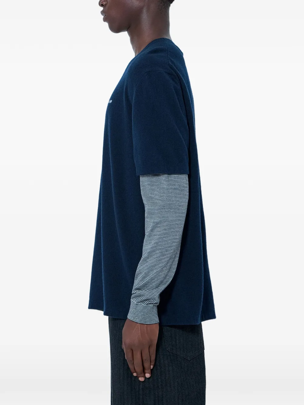 Miu Miu Wool and Cashmere Sweater in Blue, view 2