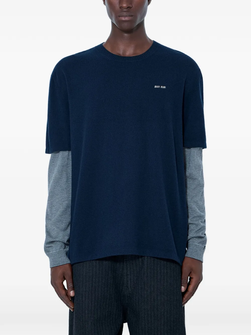 Miu Miu wool and cashmere sweater - Blau