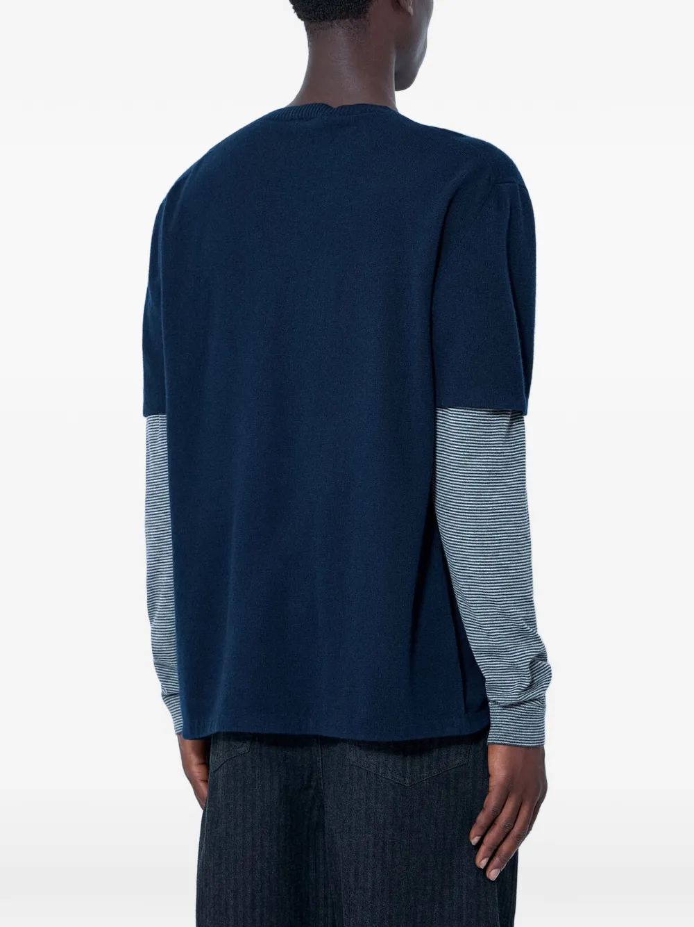 Miu Miu Wool and Cashmere Sweater in Blue, view 3