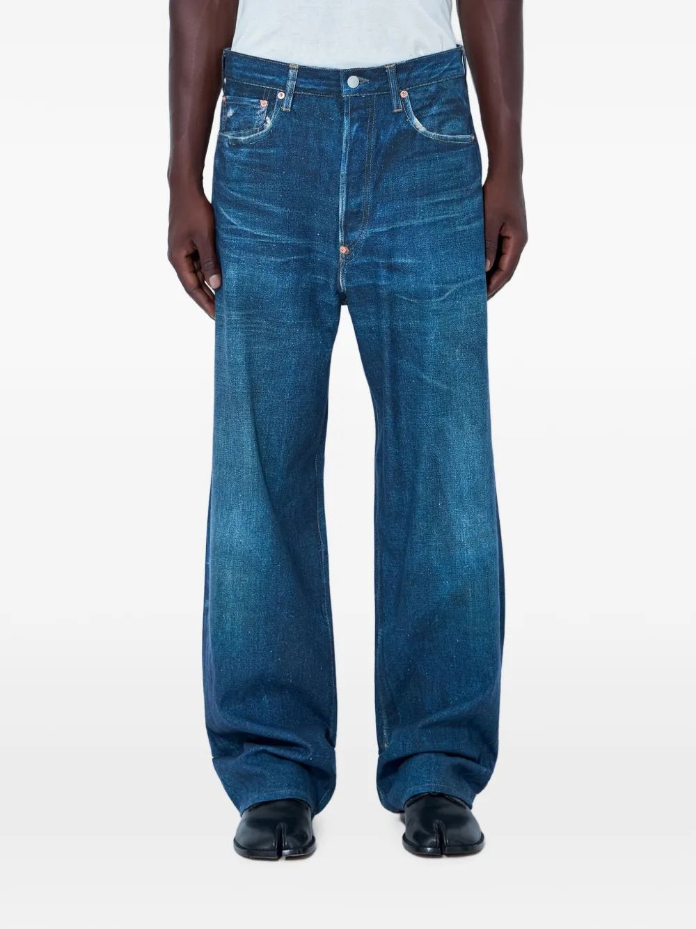 Junya Watanabe x Levi's buckle-fastening jeans - Blau