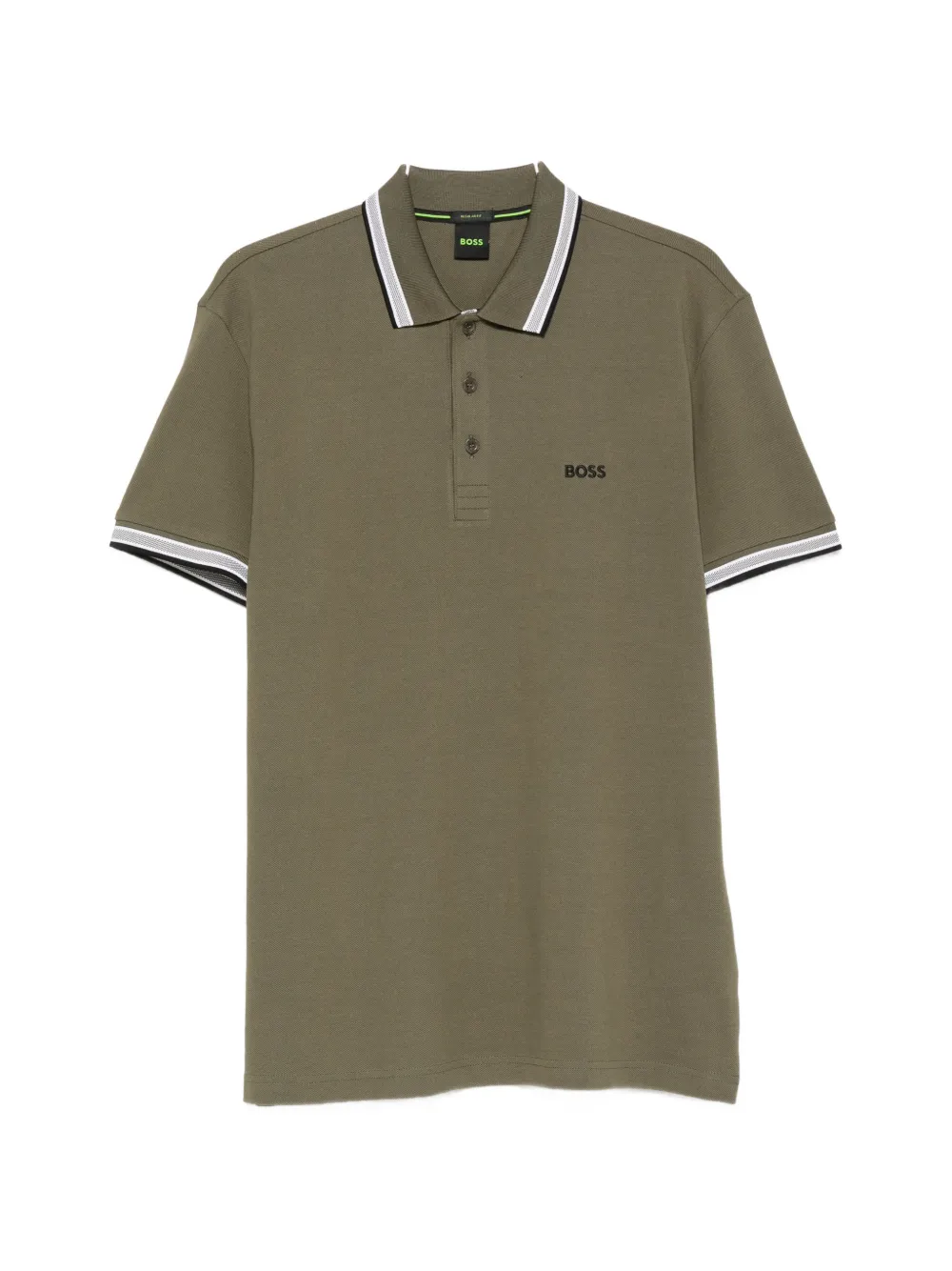 BOSS Paddy logo-embroidered polo shirt - Grün