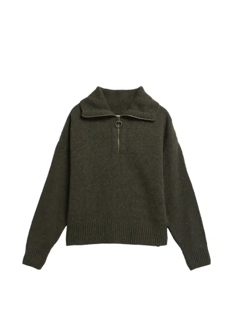 Barbour Lavensdale quarter-zip flecked sweater