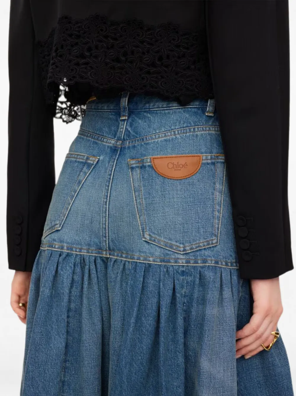 Chloé High-waist denim jeans Blauw