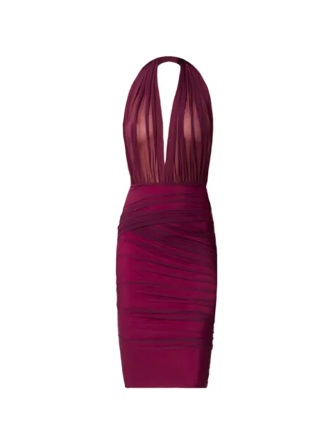 Amazuìn Tamie halterneck draped midi dress