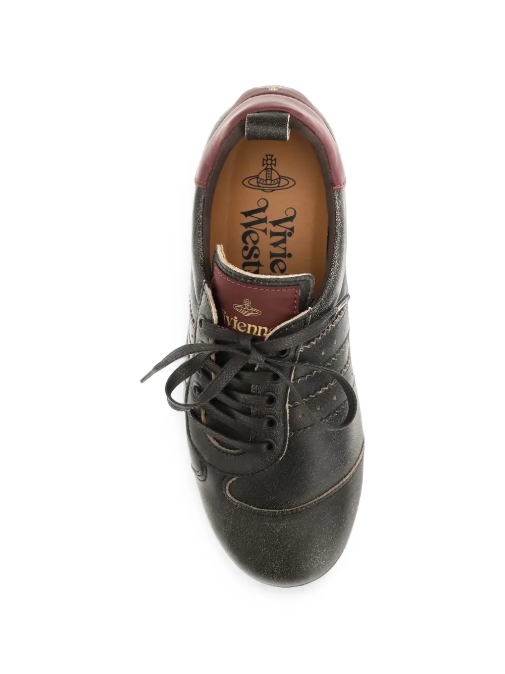 Vivienne Westwood Drunken leather low-top sneakers Zwart