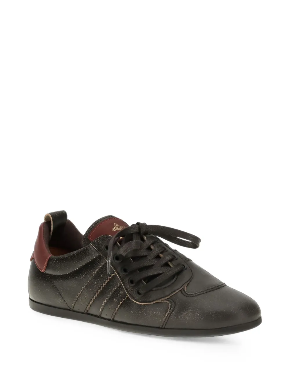 Vivienne Westwood Drunken leather low-top sneakers Zwart