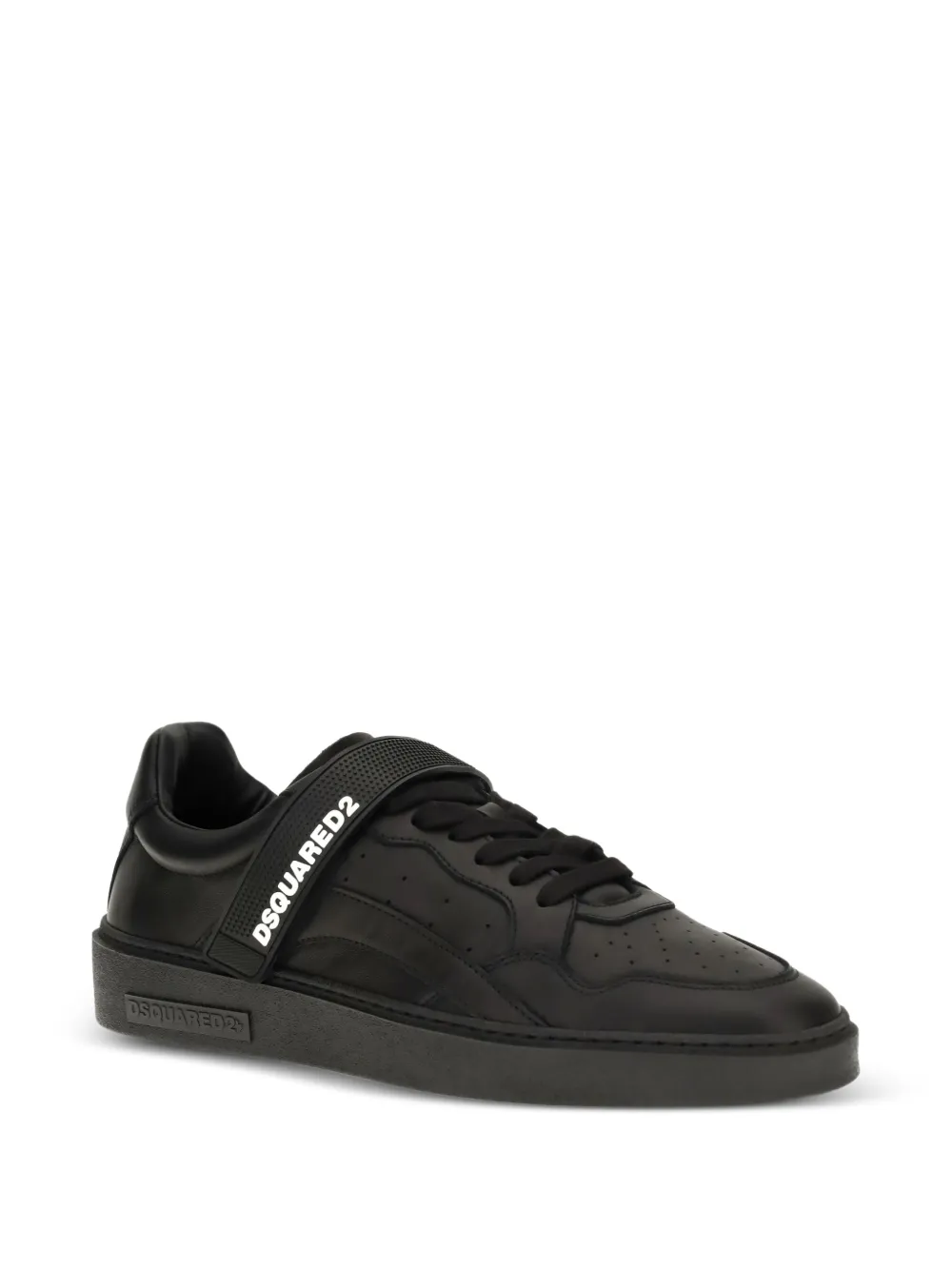 DSQUARED2 touch-strap logo-print sneakers Zwart