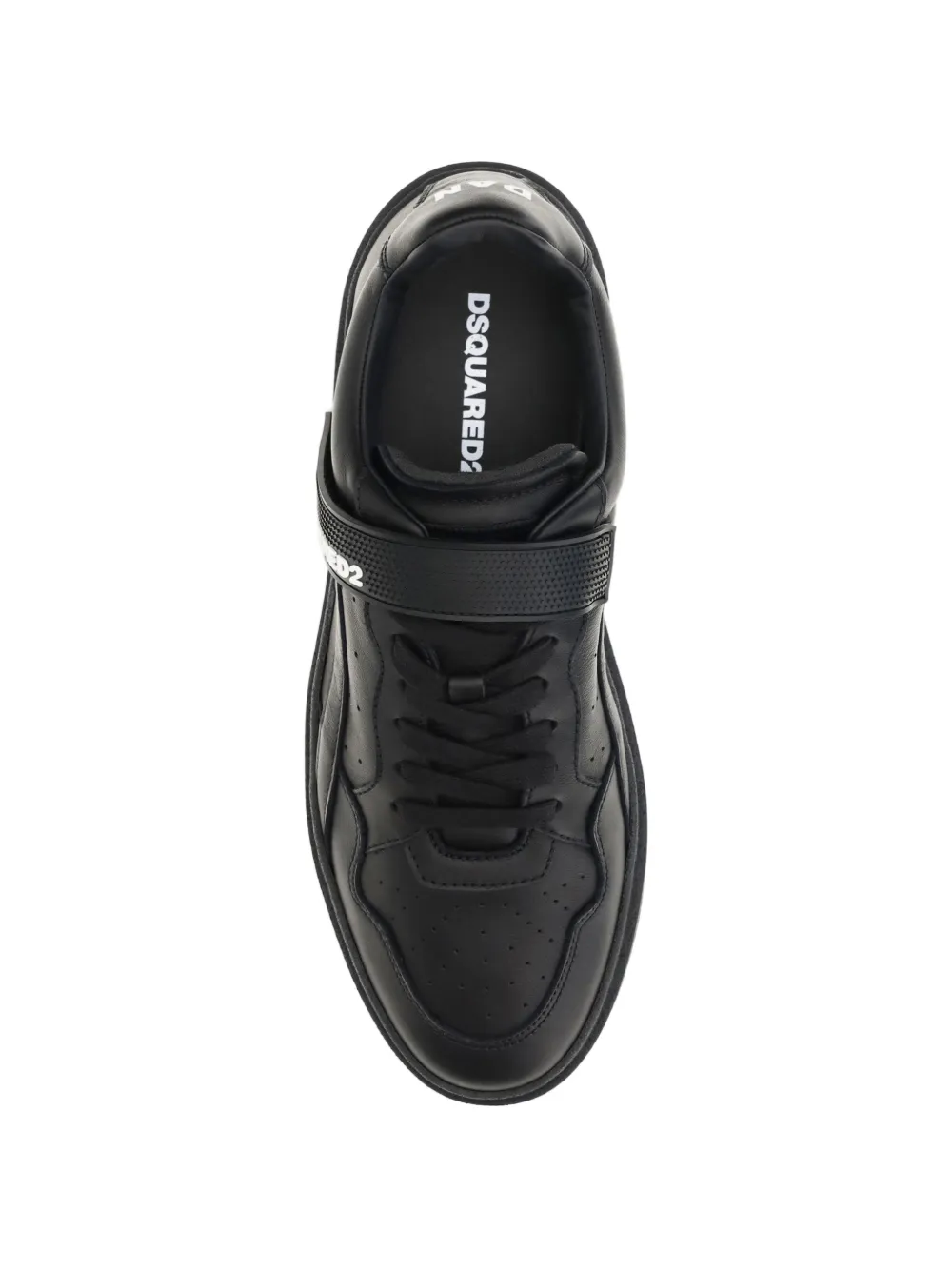 DSQUARED2 touch-strap logo-print sneakers Zwart