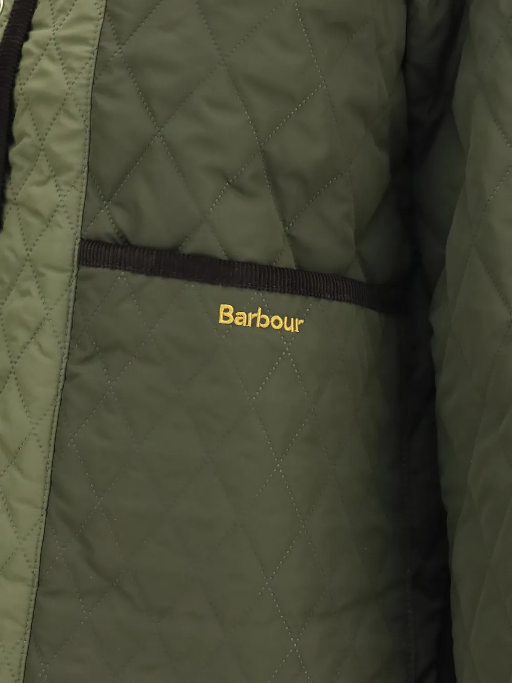 Barbour Ainsdale donsjack met geborduurd logo Groen