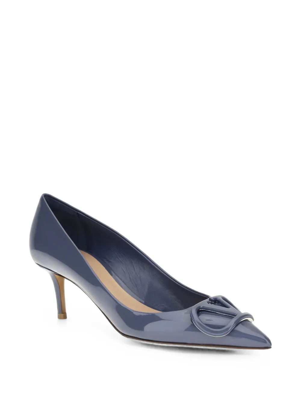 Valentino Garavani VLogo Signature leather pumps Blauw