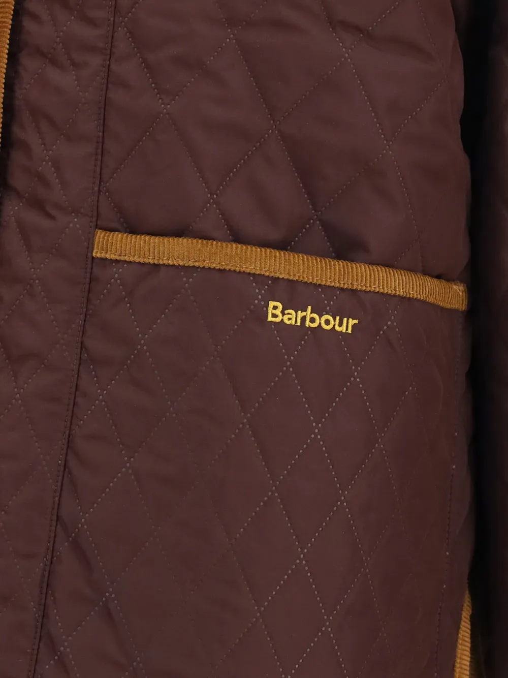Barbour Ainsdale gewatteerd jack met patchwork Rood