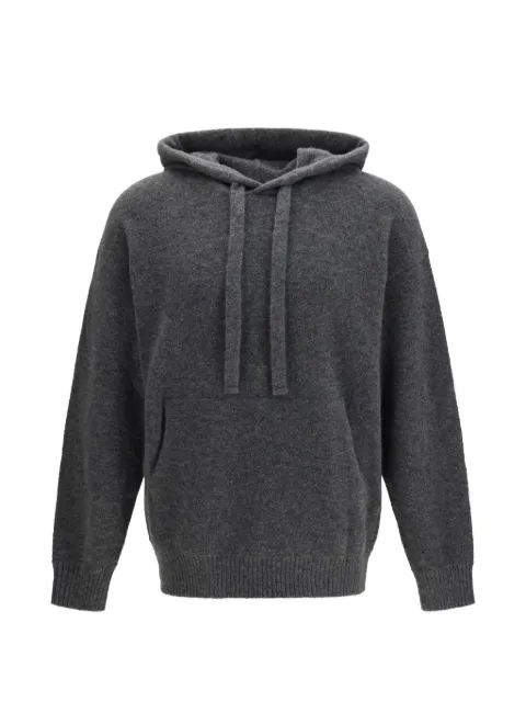 Laneus knitted drawstring hoodie
