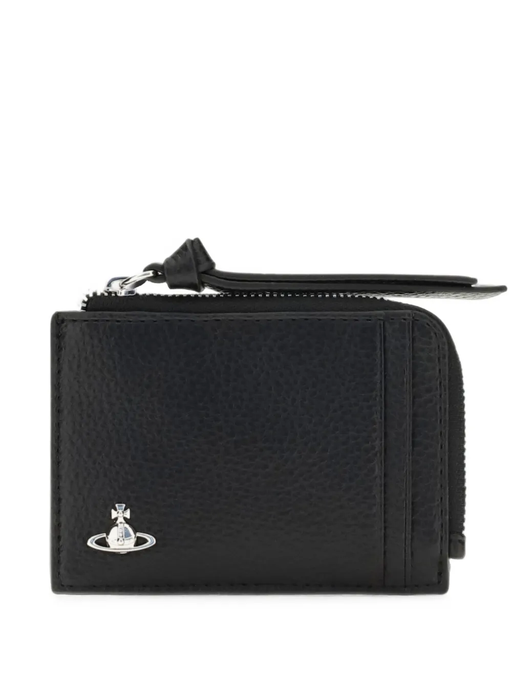 Vivienne Westwood Orb plaque leather card holder - Nero