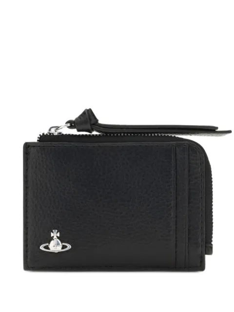 Vivienne Westwood Orb plaque leather card holder