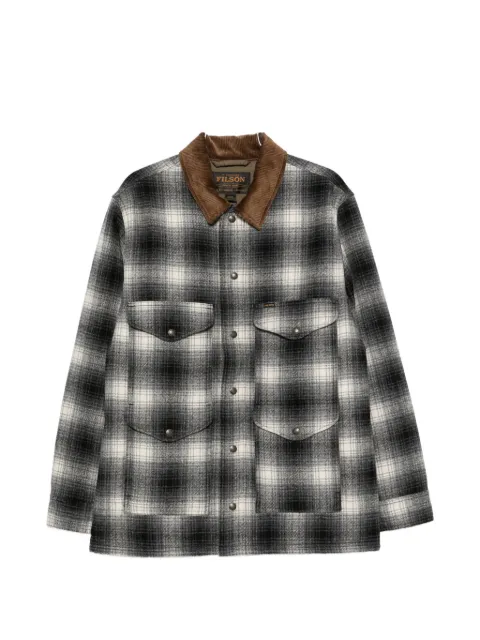Filson check-pattern corduroy-collar jacket