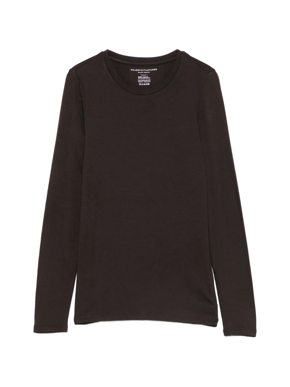 Majestic Filatures T-shirt Ally a maniche lunghe - Marrone