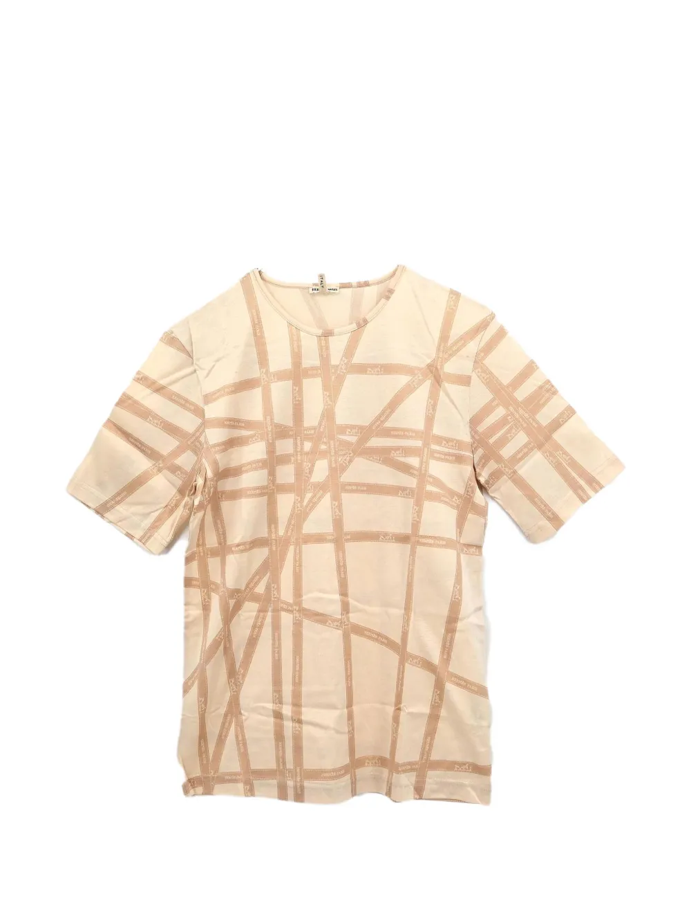Hermès Pre-Owned 1990-2000s logo-print T-shirt - Nude