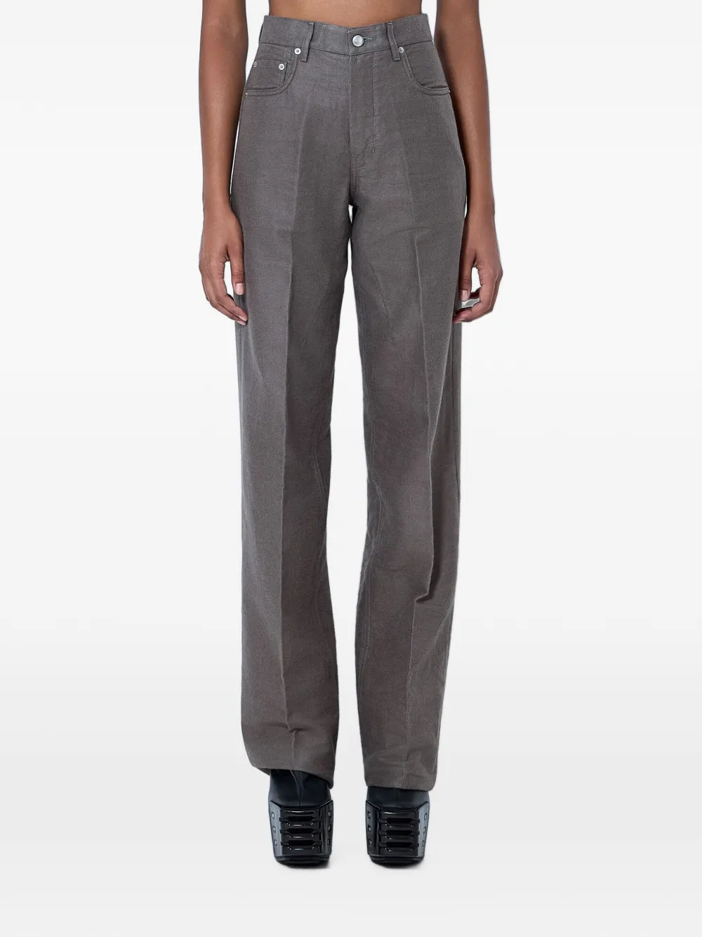 Rick Owens straight-leg five-pocket trousers - Grigio