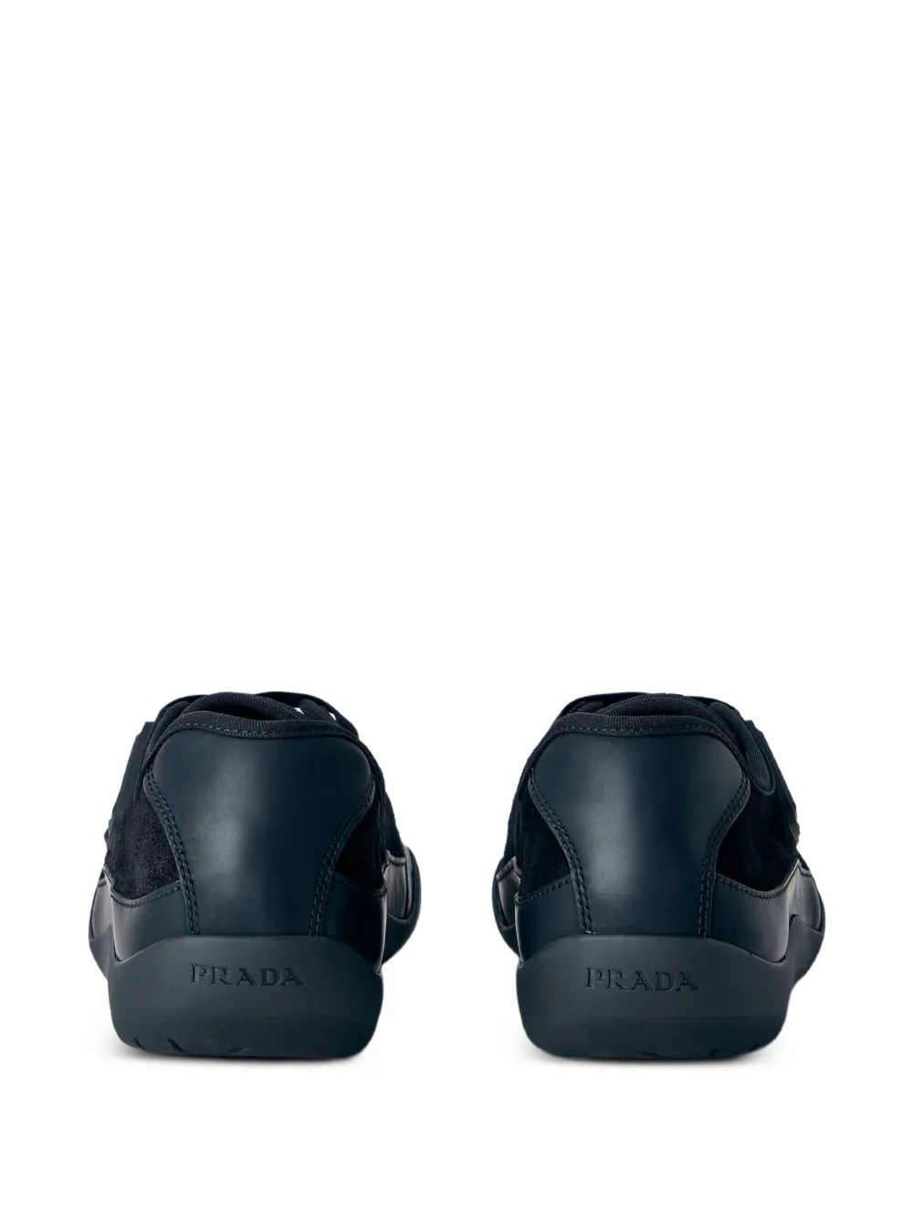 Prada Speedrock leren sneakers met mesh Zwart