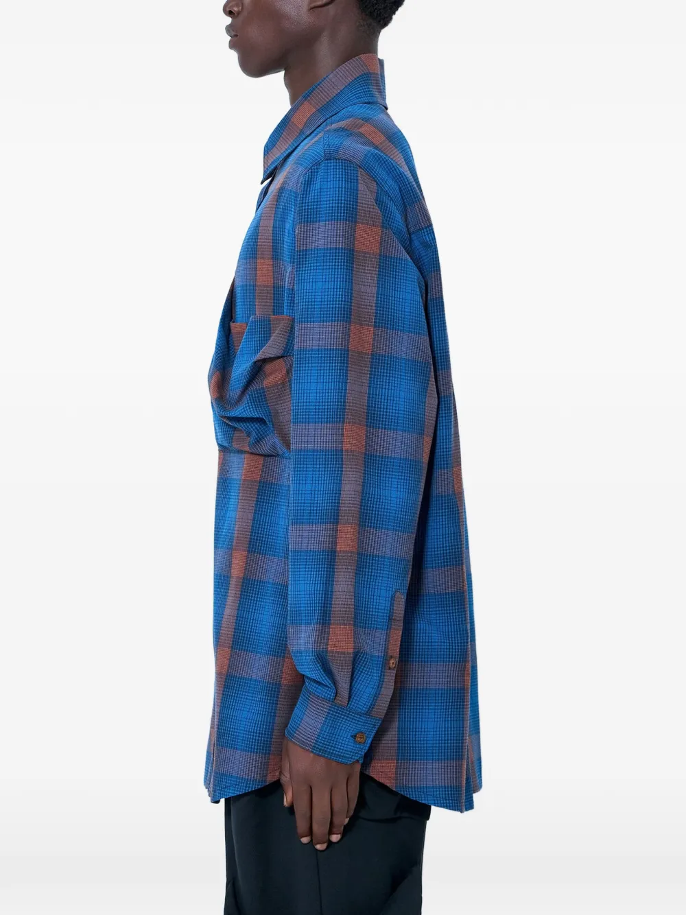 Vivienne Westwood Geruit overhemd Blauw