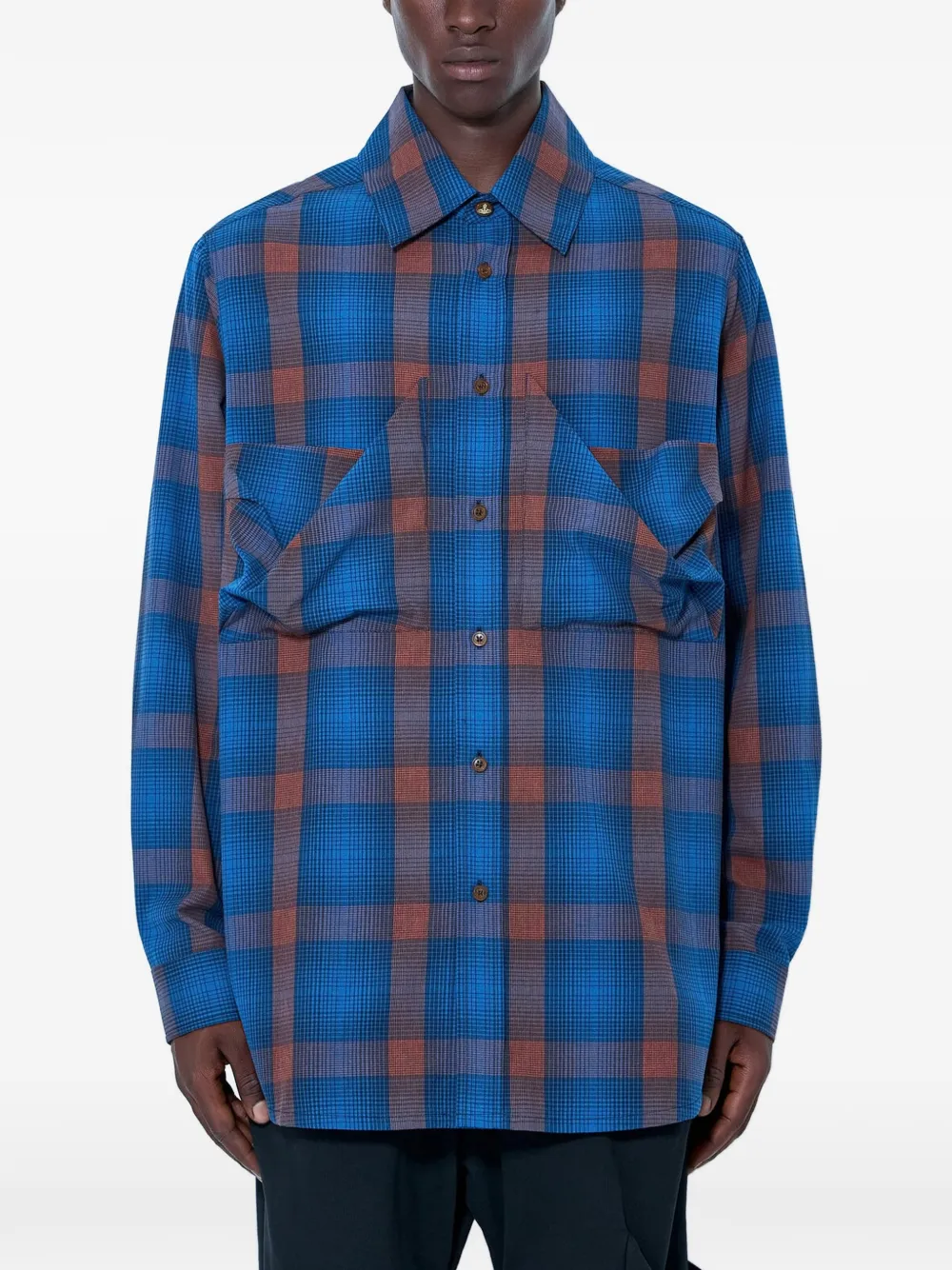 Vivienne Westwood check-pattern button-down shirt - Blu