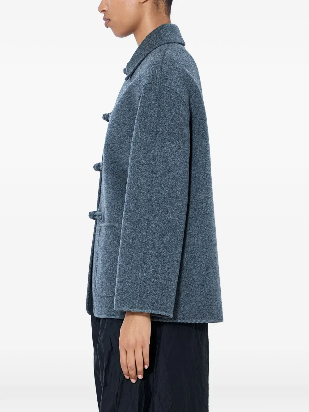 Róhe Frog-fastening Wool-blend Jacket in Grey, view 2