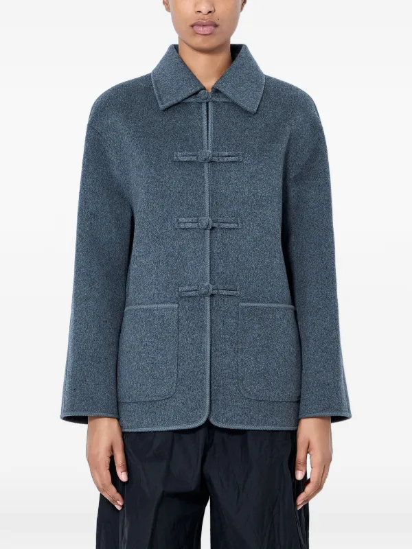 Róhe Frog-fastening Wool-blend Jacket in Grey