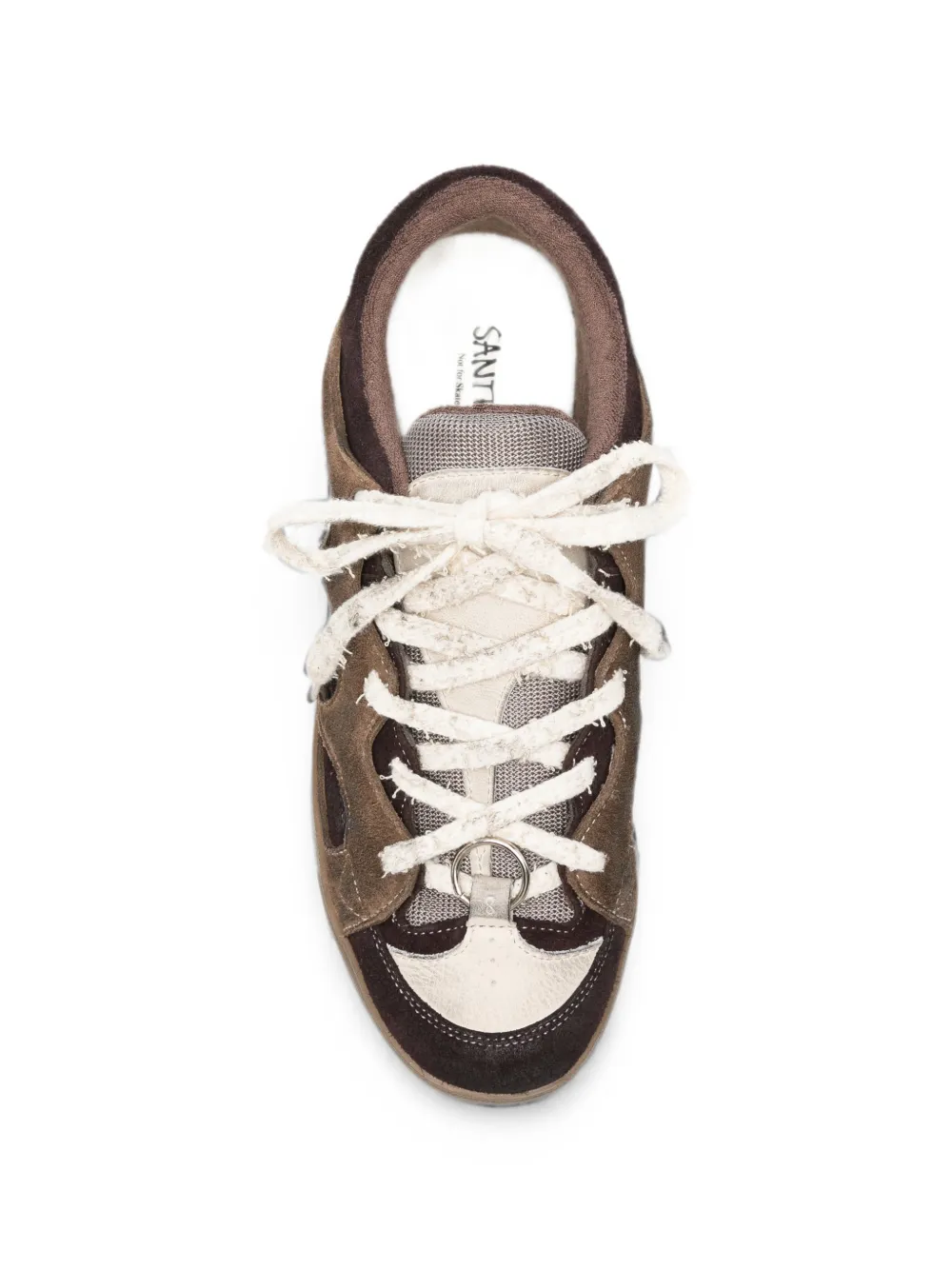 SANTHA Love Park cut-out panelled sneakers Bruin