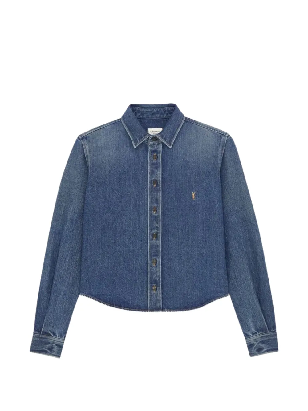 Saint Laurent chemise Cassandre en jean - Bleu Saint Laurent chemise Cassandre en jean - Bleu