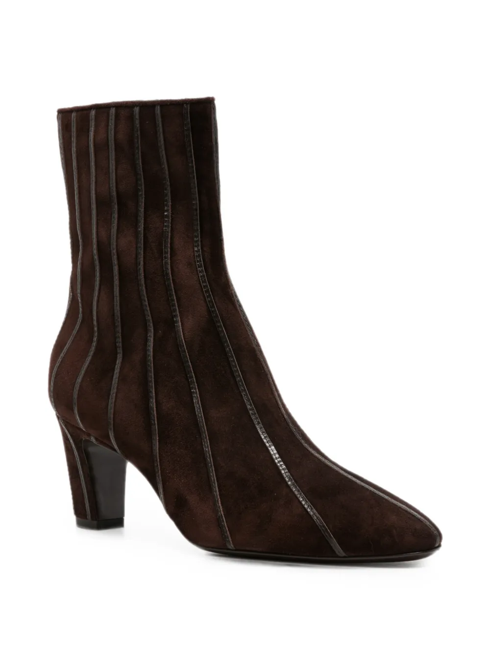 Herbert Levine Zip-fastening Panelled Ankle Boots in Brown, view 2