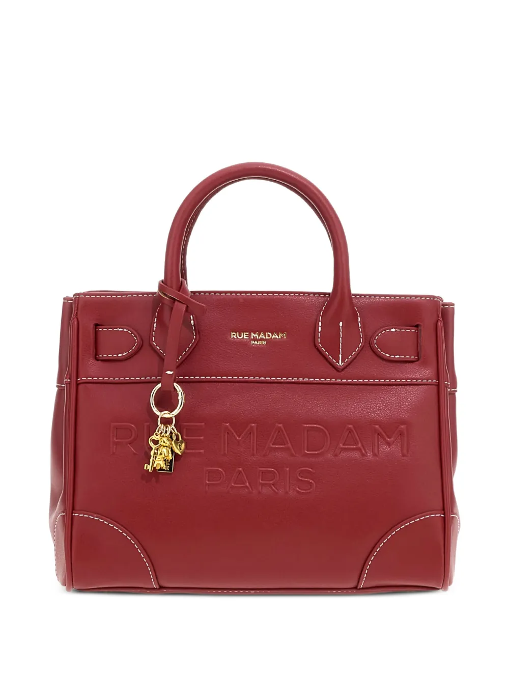 RUE MADAM PARIS La Maison logo-embossed contrast-stitched tote bag
