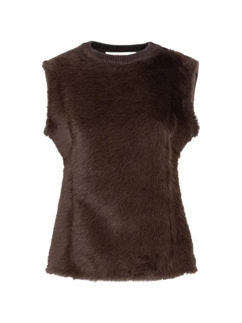 Tela faux-fur panelled knitted vest