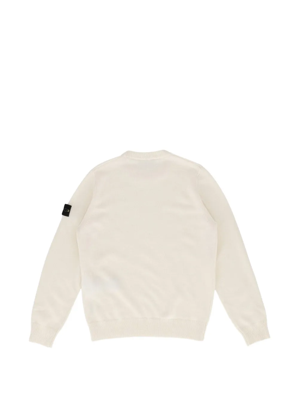 Stone Island Junior 5100002 gebreide trui met logo-patch Beige