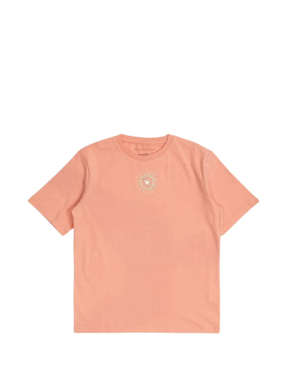 Stella McCartney Kids T-shirt in cotone con logo - Arancione