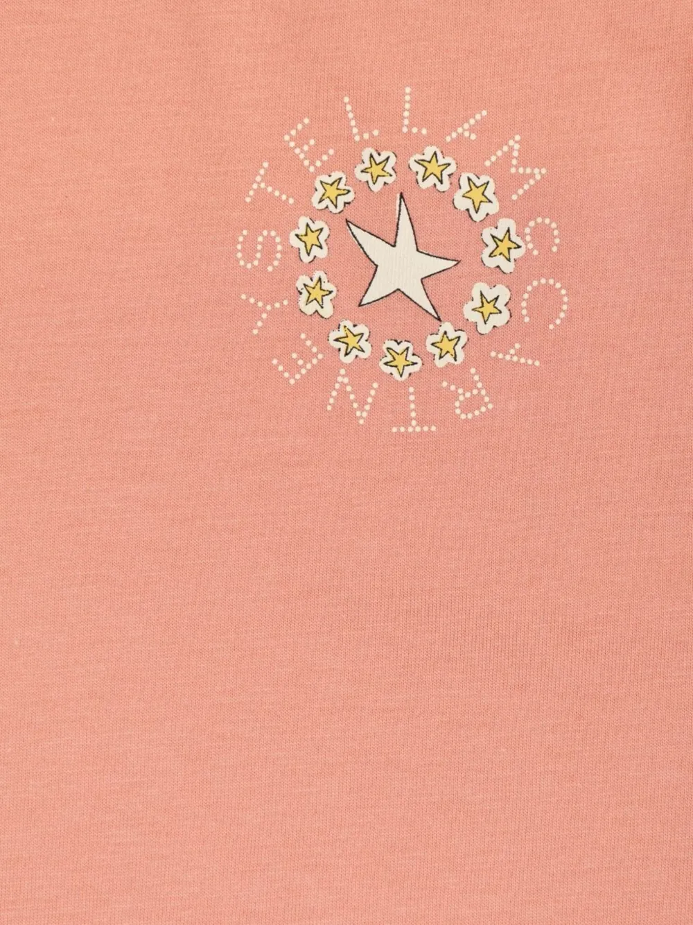 Stella McCartney Kids Katoenen T-shirt met logoprint Oranje
