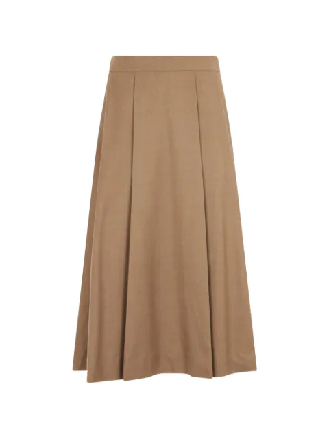 Incotex pleated A-line skirt