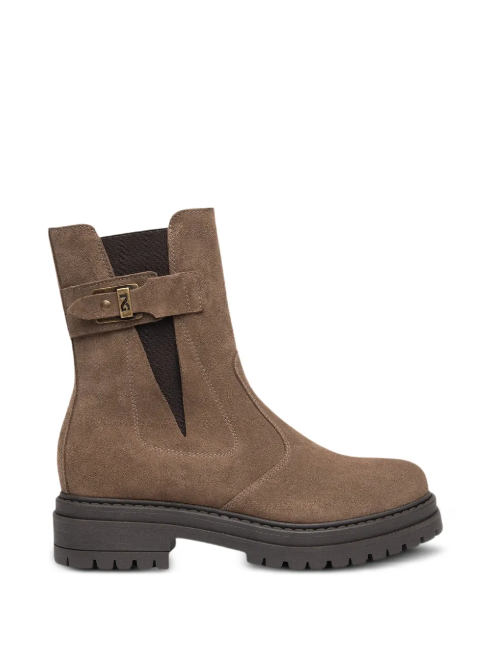 NERO GIARDINI buckle-strap Chelsea boots - Marrone