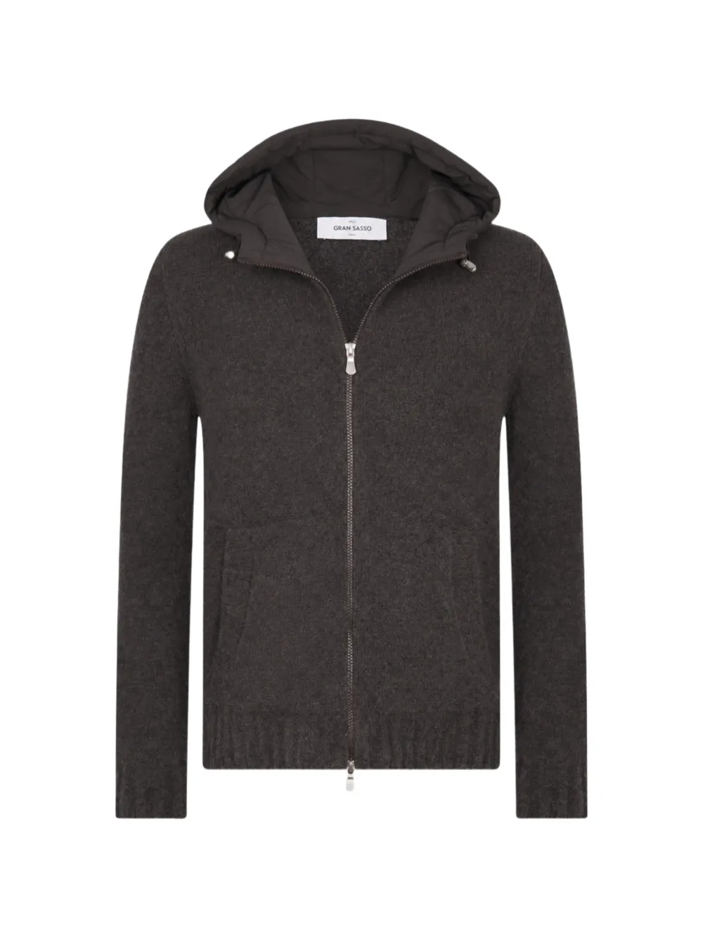 Gran Sasso wool hooded jacket