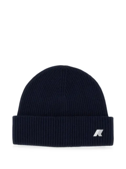 K-Way Gerippte Brice Beanie mit Logo-Patch