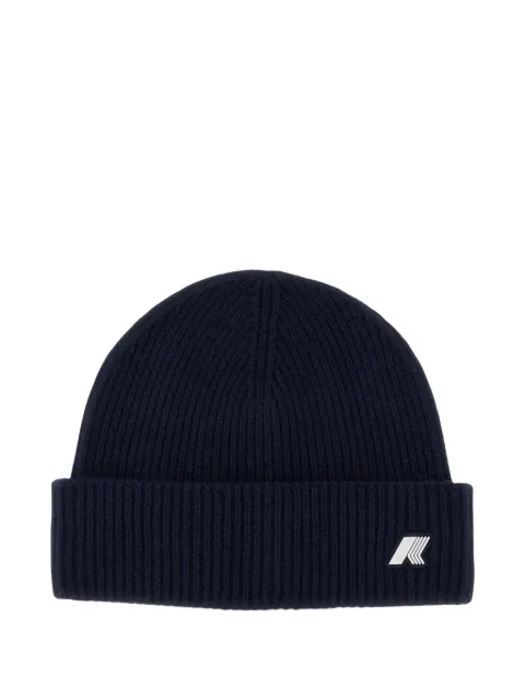 K-Way Brice ribbed-knit logo-patch beanie hat